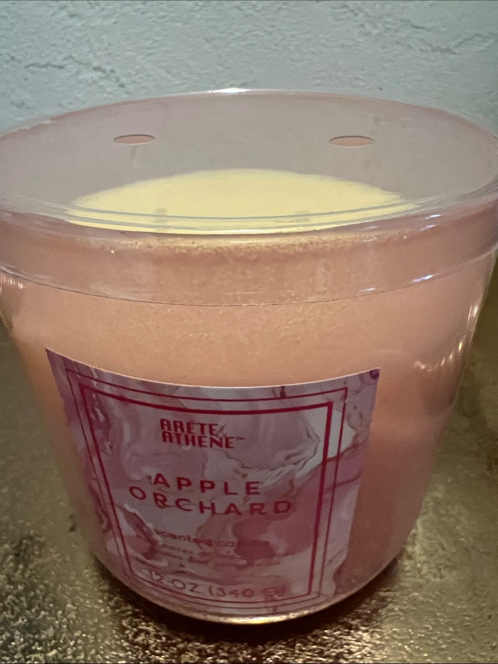 #2086**12 OZ(340G)Arete Athene Apple Orchard Scented Candle - Pink